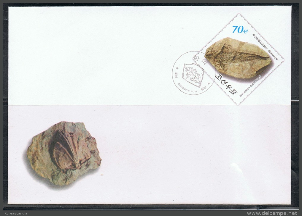 NORTH KOREA 2013 FOSSILS STATIONERY CANCELED - Fossilien