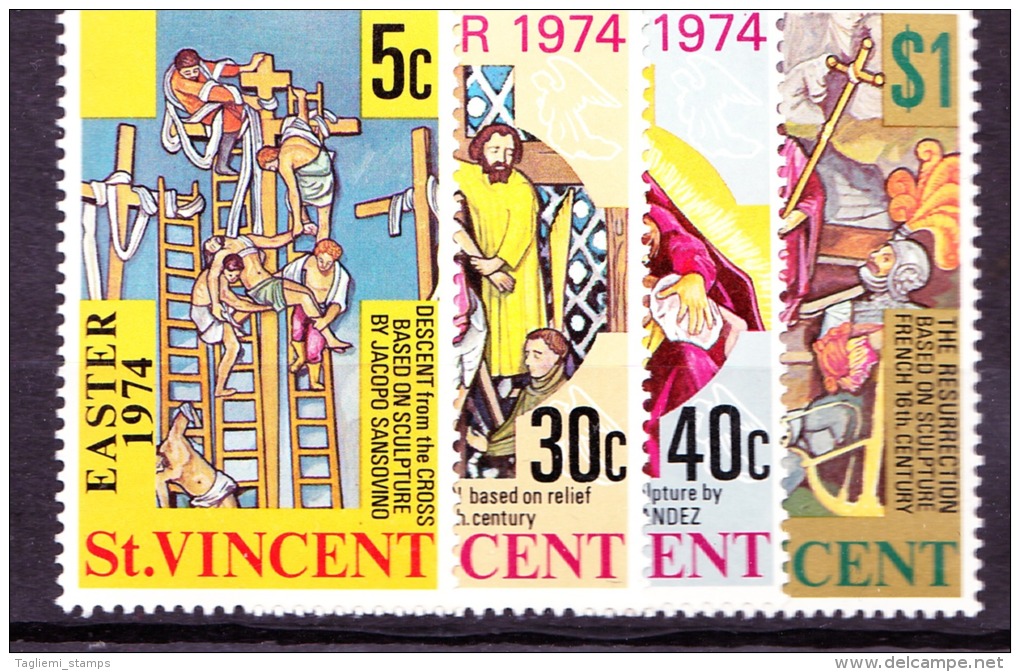 St Vincent, 1974, SG 383 - 386, Set Of 4, MNH - St.Vincent (...-1979)