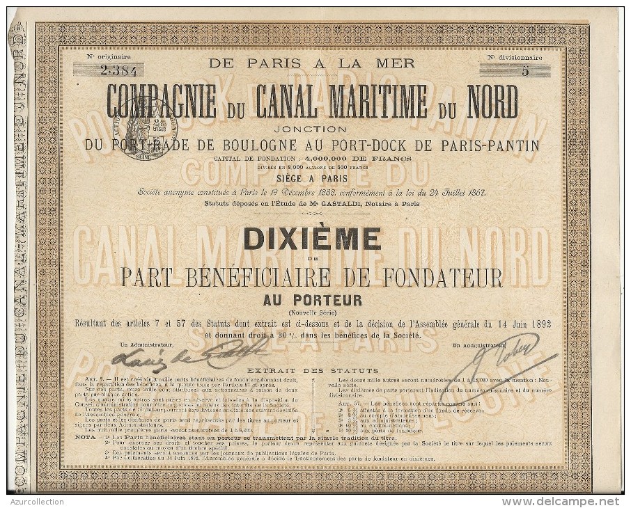 CANAL MARITIME DU NORD - Navy