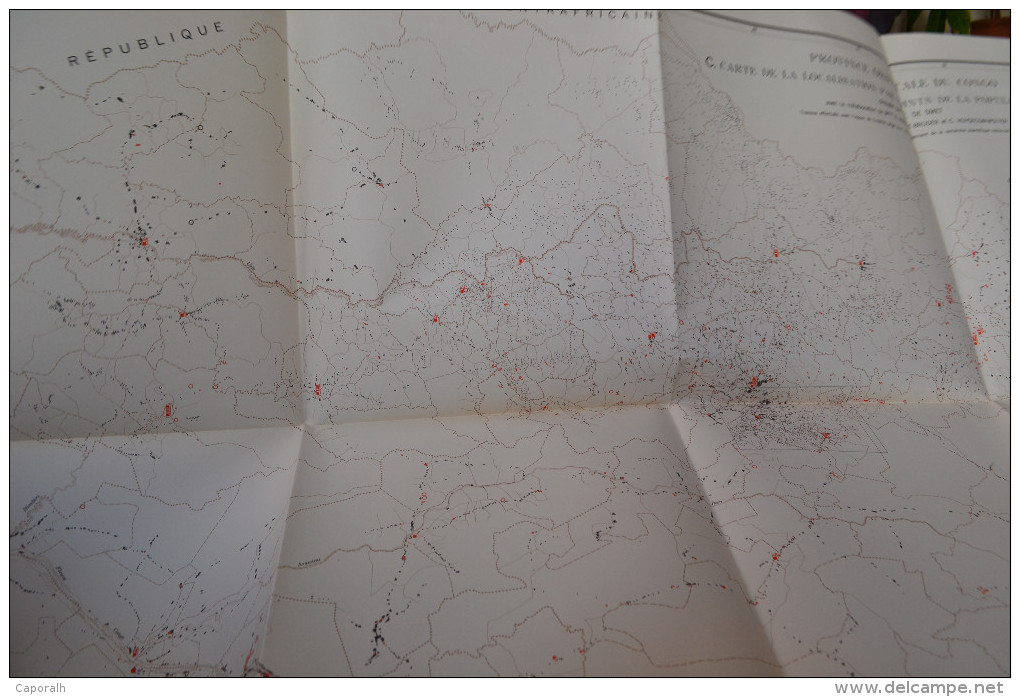 Atlas général du Congo de 1948, et atlas de la population de la prov. orientale du Congo en 1962