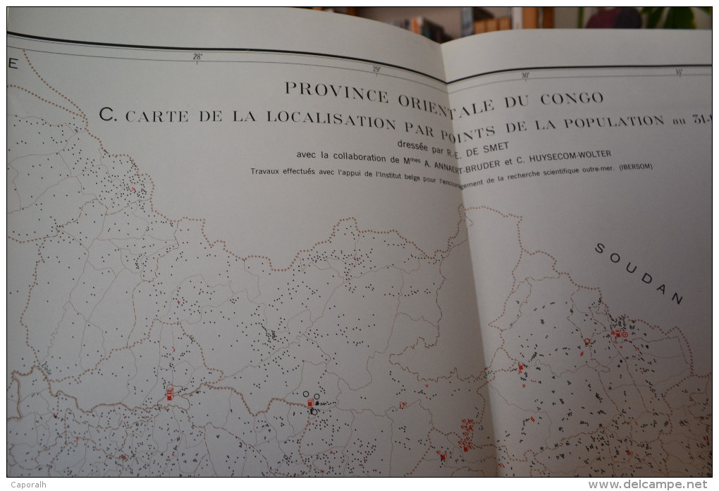 Atlas général du Congo de 1948, et atlas de la population de la prov. orientale du Congo en 1962