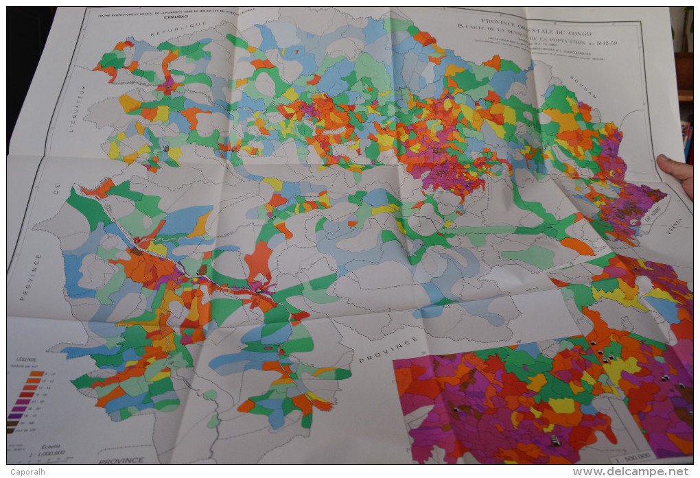 Atlas général du Congo de 1948, et atlas de la population de la prov. orientale du Congo en 1962