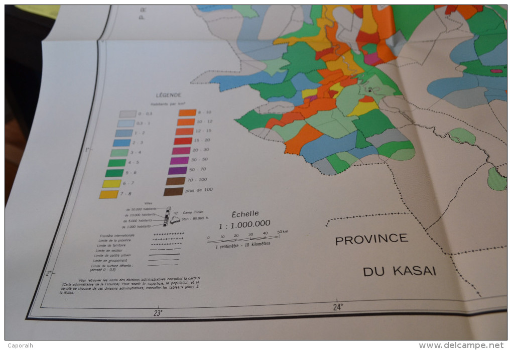 Atlas général du Congo de 1948, et atlas de la population de la prov. orientale du Congo en 1962