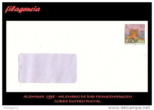 EUROPA. ALEMANIA. ENTEROS POSTALES. SOBRE ENTERO POSTAL 1998. MILENARIO DE BAD FRANKENHAUSEN. TIPO II - Buste - Nuovi