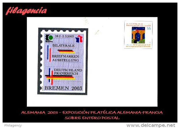 EUROPA. ALEMANIA. ENTEROS POSTALES. SOBRE ENTERO POSTAL 2003. EXPOSICIÓN FILATÉLICA ALEMANIA-FRANCIA - Briefomslagen - Ongebruikt