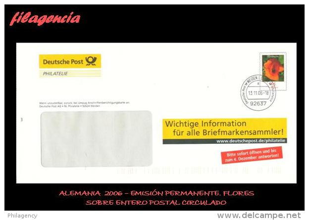 EUROPA. ALEMANIA. ENTEROS POSTALES. SOBRE ENTERO POSTAL 2004. EMISIÓN PERMANENTE FLORES. SOBRE CIRCULADO - Umschläge - Gebraucht