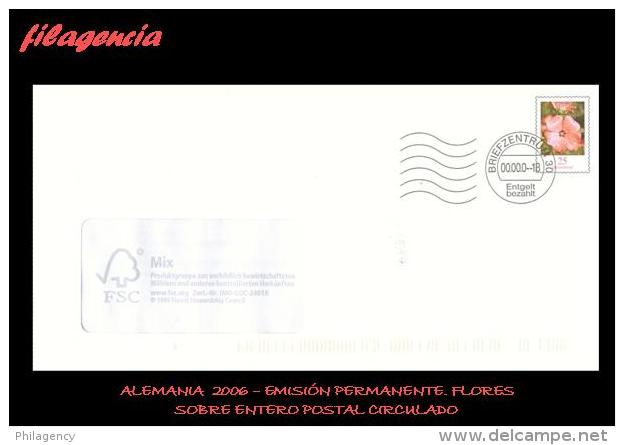 EUROPA. ALEMANIA. ENTEROS POSTALES. SOBRE ENTERO POSTAL 2006. EMISIÓN PERMANENTE FLORES. SOBRE CIRCULADO - Covers - Used