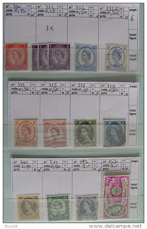 GRANDE-BRETAGNE UNITED KINGDOM Man Jersey lot 236 timbres (o)/** CV 207 € à < 8%