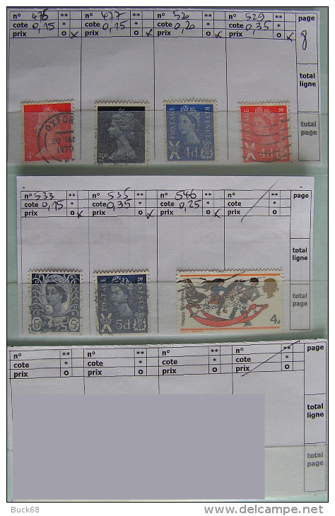 GRANDE-BRETAGNE UNITED KINGDOM Man Jersey lot 236 timbres (o)/** CV 207 € à < 8%