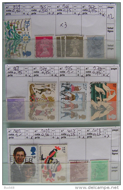 GRANDE-BRETAGNE UNITED KINGDOM Man Jersey lot 236 timbres (o)/** CV 207 € à < 8%