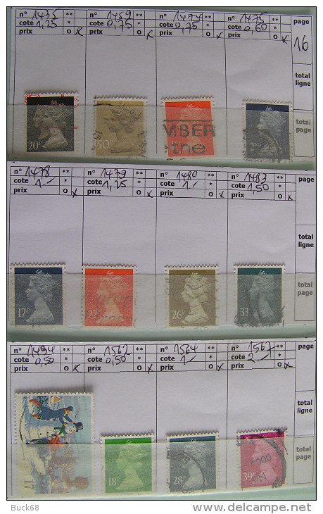 GRANDE-BRETAGNE UNITED KINGDOM Man Jersey lot 236 timbres (o)/** CV 207 € à < 8%