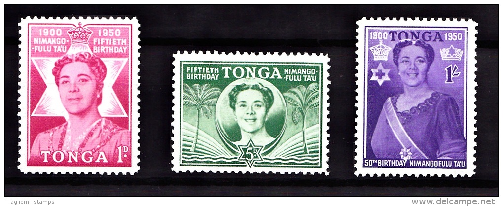 Tonga, 1950, SG 92 - 94, Complete Set, MNH - Tonga (...-1970)