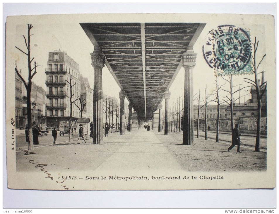 Paris  Le Métro  Bl. De La Chapelle - Métro Parisien, Gares