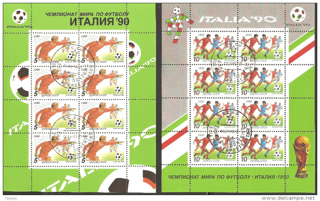 Russia / Soviet Union 1990 Mi# 6088-6089 Kleinbogen (2 X 4) Used - Used Stamps