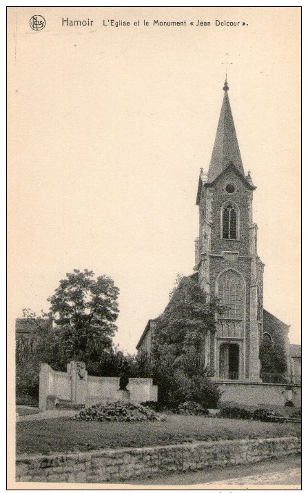 HAMOIR   L'EGLISE  ET  LE  MONUMENT  J.  DELCOUR - Hamoir