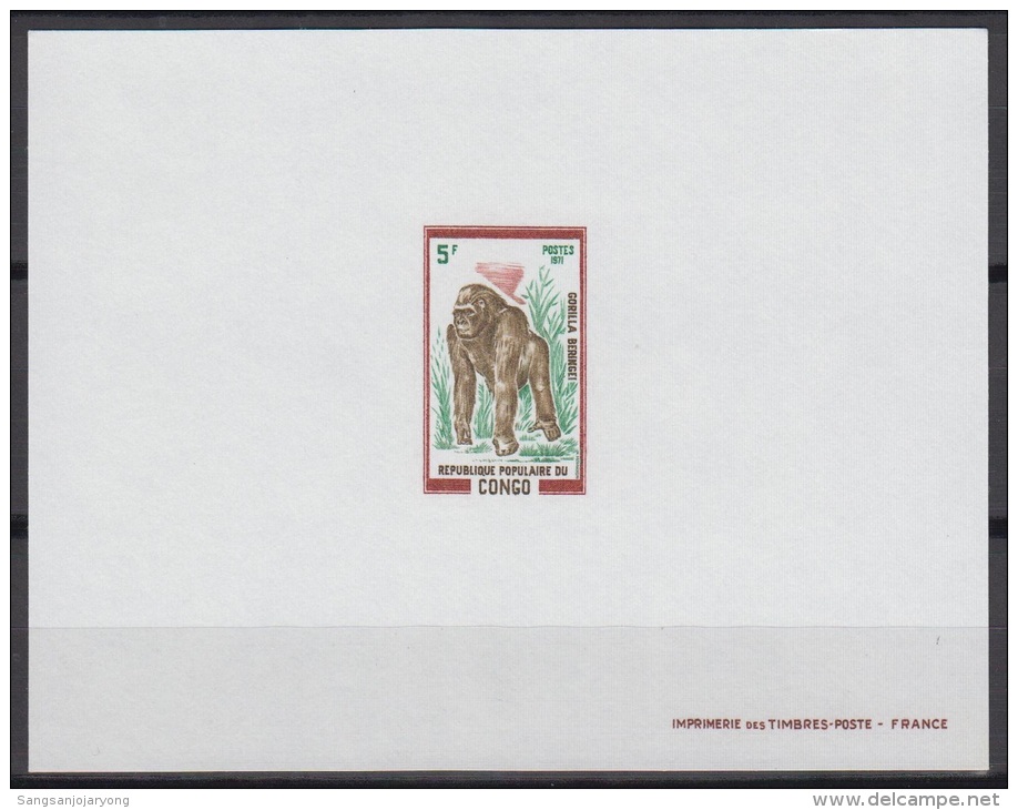 Congo Sc272 Wildlife, Gorilla, Deluxe Proof, Epreuve - Gorilla