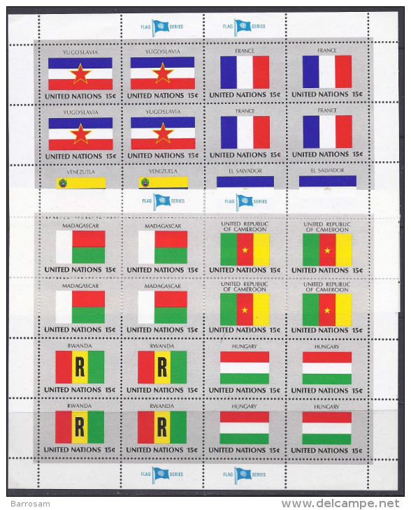 UnitedNations1980: Yvert316-31mnh** Sheetlets Catalogue Value 47Euros($64) - Hojas Y Bloques