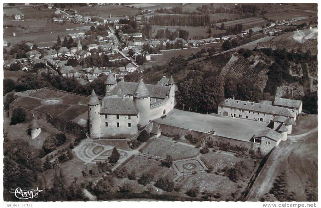 38 - Virieu-sur-Bourbre - Vue Aérienne, Au 1er Plan Le Vieux Château - Virieu