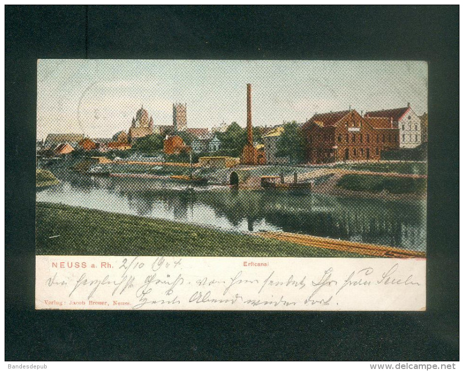 AK - Neuss A. Rhein - Erftcanal ( Canal Usine Industrie Verlag Jacob Breuer) - Neuss