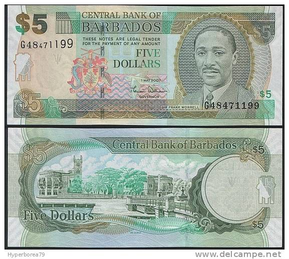 Barbados P 67 - 5 Dollars 1.5.2007 - UNC - Barbados