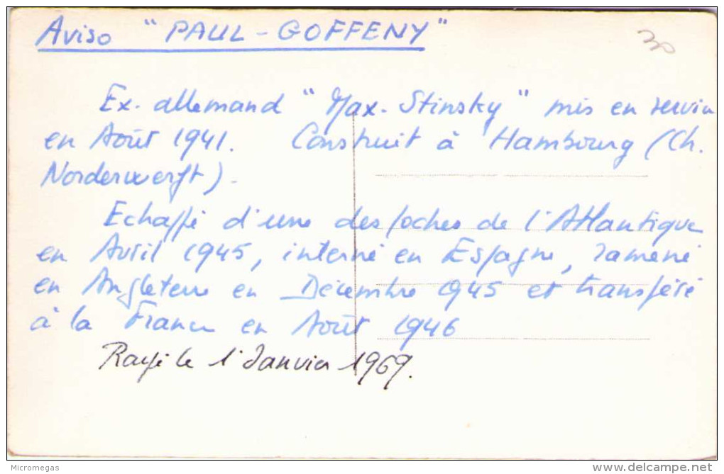 "Paul Goffeny" - Dépanneur D´avions - 28-9-1955 - Carte-photo - Guerre