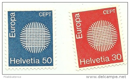 1970 - Svizzera 855/56 Europa C3107 - Unused Stamps