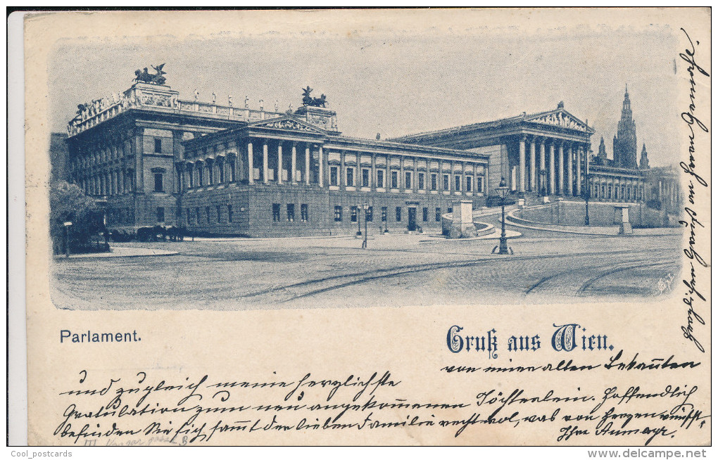 AUSTRIA, WIEN, PARLAMENT, Near EX Cond. PC, Used, 1899 - Vienna Center