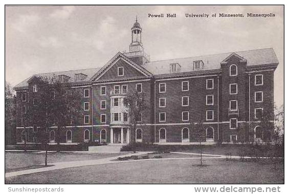 Minnesota Minneapolis Powell Hall University Of Minnesota Albertype - Minneapolis