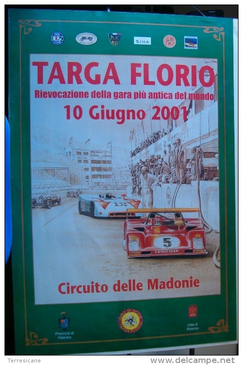 X MEMORABILIA SPORTS AUTO MANIFESTO ORIGINALE 70x100 TARGA FLORIO RALLY RIEVOCAZIONE 2001 - Car Racing - F1