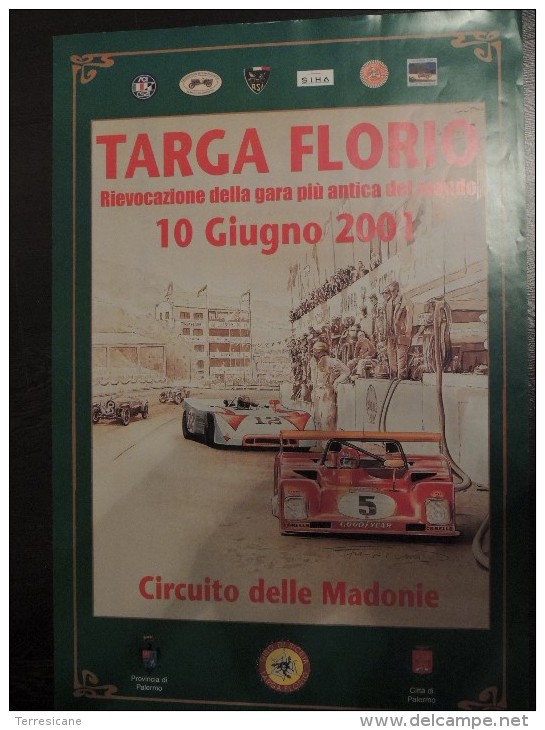 X MEMORABILIA SPORTS AUTO MANIFESTO ORIGINALE 70x100 TARGA FLORIO RALLY RIEVOCAZIONE 2001 - Automobile - F1