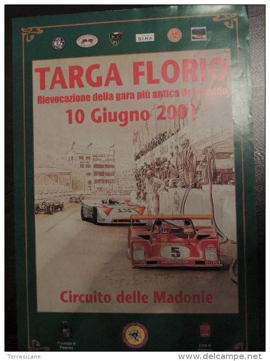 X MEMORABILIA SPORTS AUTO MANIFESTO ORIGINALE 70x100 TARGA FLORIO RALLY RIEVOCAZIONE 2001 - Automobile - F1