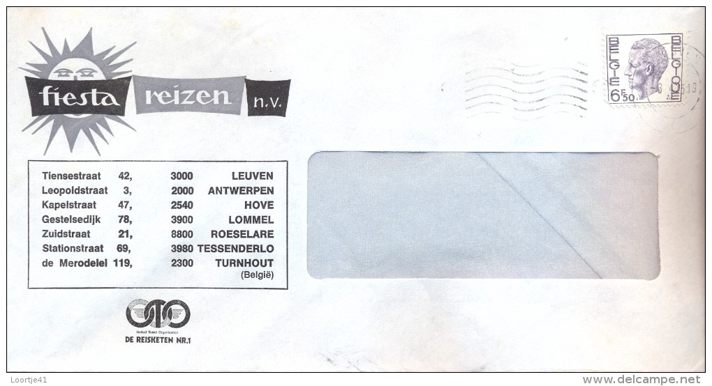 Omslag Enveloppe - Pub. Reclame  Reizen Fiesta  - Oa. Hove Lommel Leuven Roeselare 1975 - Omslagen