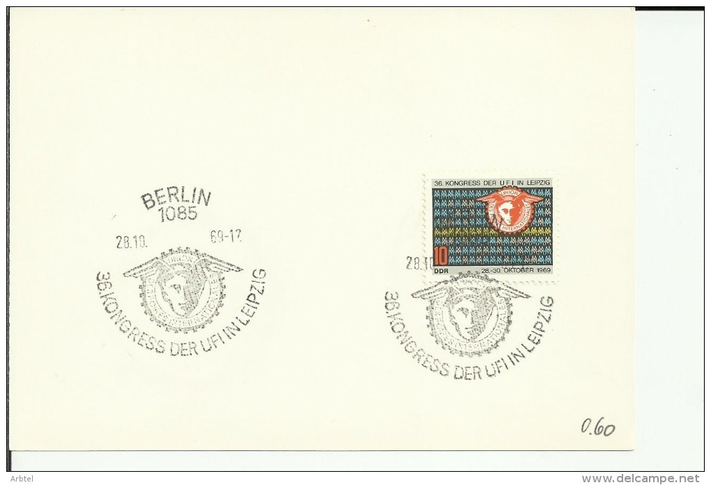 ALEMANIA DDR BERLIN 36 CONGRESO UFI UNION DE FERIAS - Autres & Non Classés