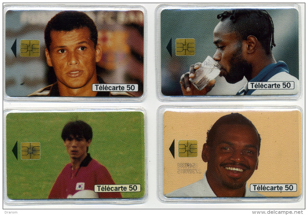 Lot 4 Télécartes Utilisées  1998 Bernard Lama; Taribo West; Rivaldo; Muyng-Bo Hong  (lot 13) - Lots - Collections