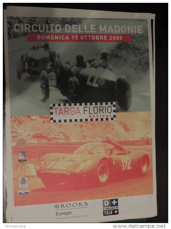 X MEMORABILIA SPORTS AUTO MANIFESTO ORIGINALE 70x100 90 TARGA FLORIO REVIVAL 2000 - Automobile - F1