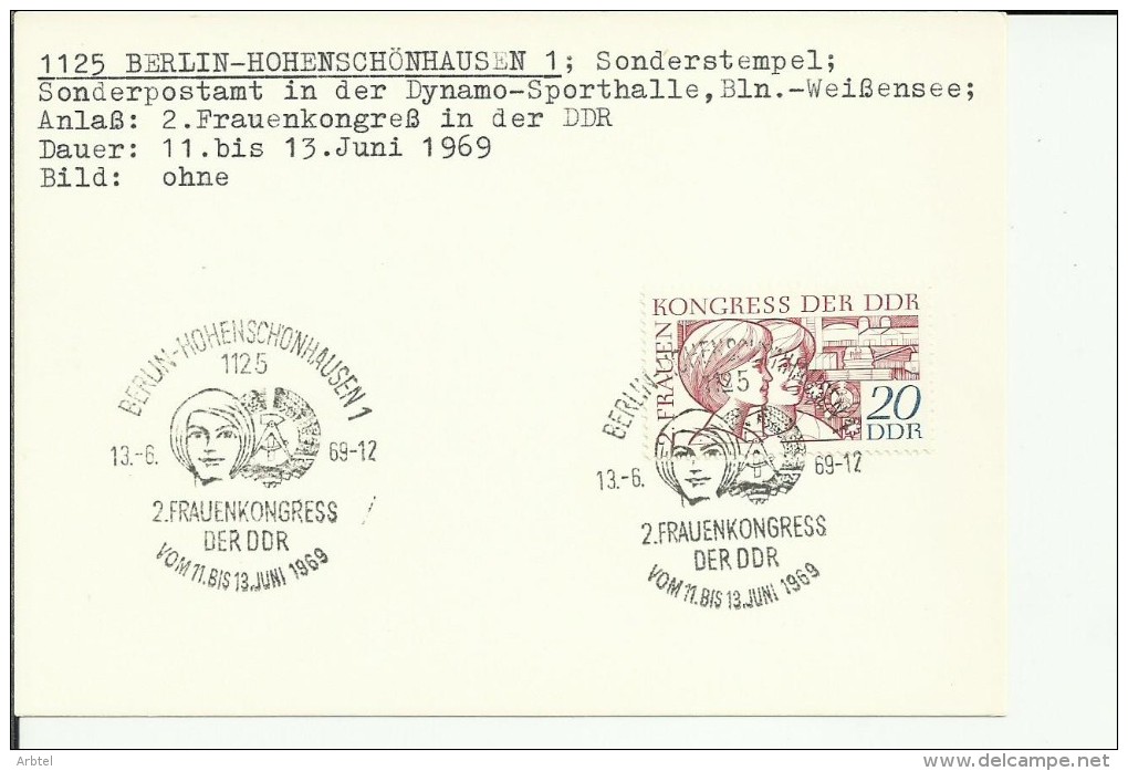 ALEMANIA DDR BERLIN CONGRESO DE MUJERES DDR - Altri & Non Classificati