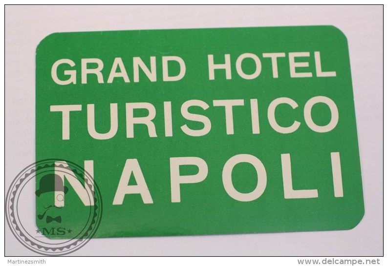 Grand Hotel Turistico Napoli, Italy - Original Vintage Luggage Label - Sticker - Adesivi Di Alberghi