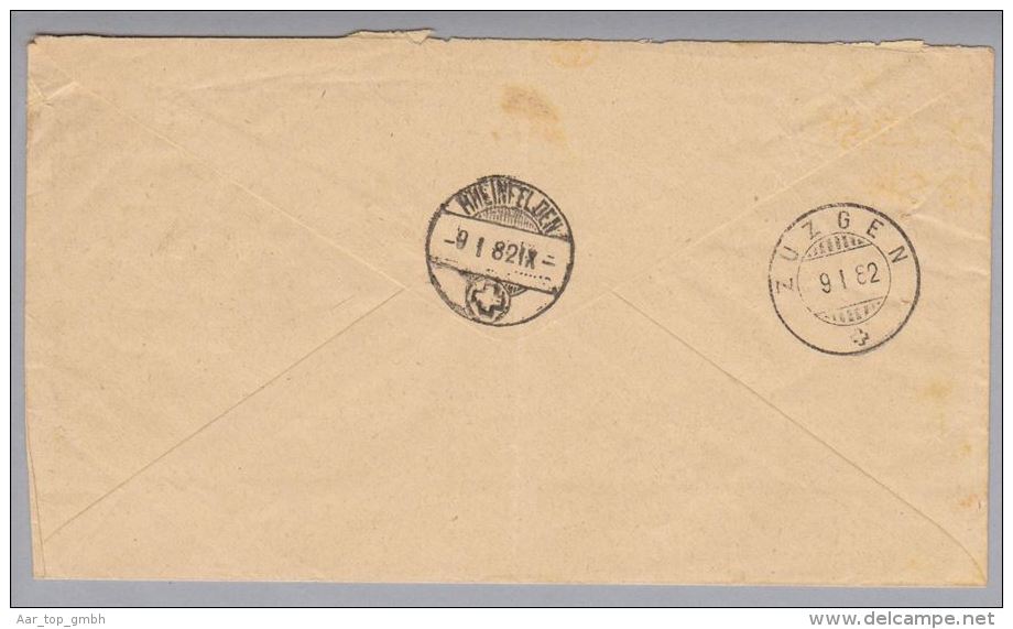 Heimat AG Wegenstetten 1882-12-08 NN-Brief Nach Zuzgen 25Rp. Sitzende Helvetia - Covers & Documents