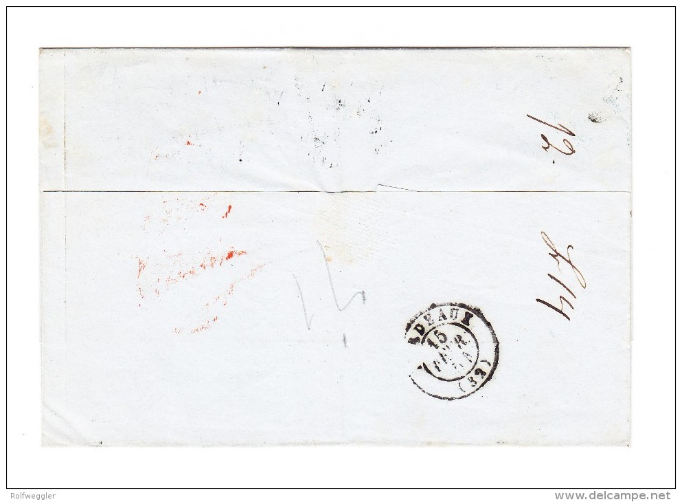 Russland - 1851 VORPHILA BRIEF Aus RIGA Nach Bordeaux - ...-1857 Préphilatélie