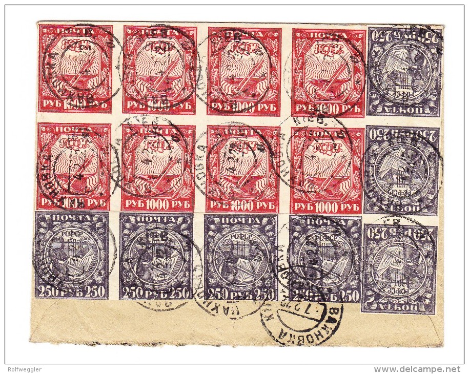 Russland - 1922 R-Brief Aus KIEW Nach BERLIN  10.000 R Frankatur - Lettres & Documents