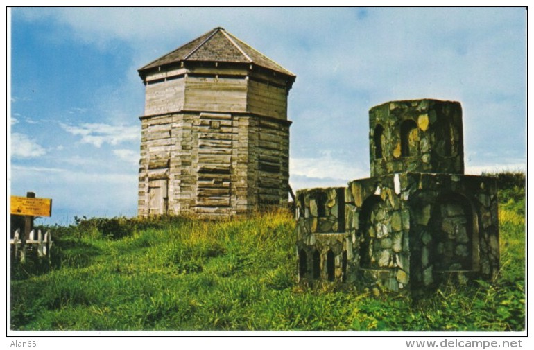 Sitka Alaska, Russian Fort Ruins, Blockhouse &amp; Russian Orthodox Cemetery, C1960s Vintage Postcard - Sitka