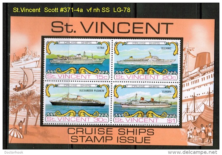 ST.VINCENT    Scott  # 371-4a**  VF MINT NH  SHEET Of 4 - St.Vincent (...-1979)