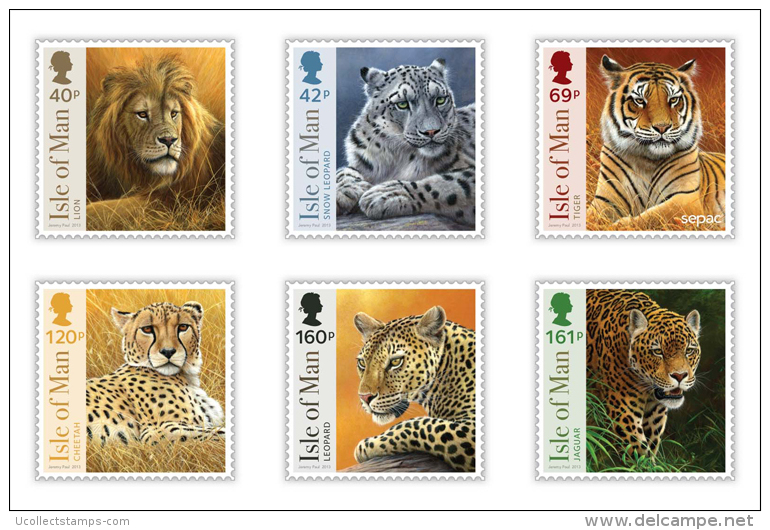 Isle Of Man    2013  Big Cats  Tijgers Postfris/mnh - Neufs