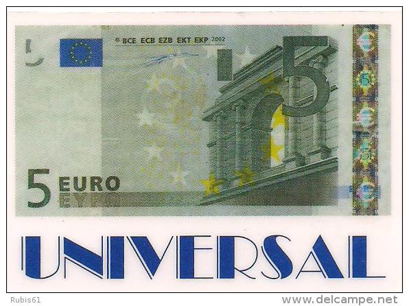 TARJETA UNIVERSAL BILLETE 5 EUROS - Otros & Sin Clasificación