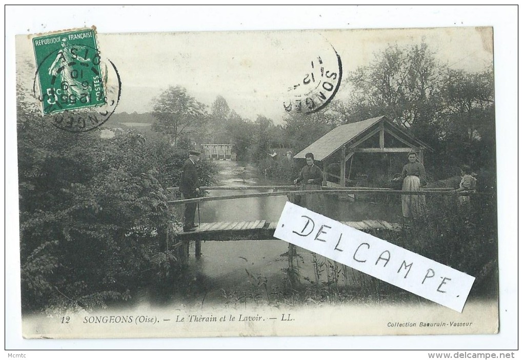 CPA -Songeons - Le Thèrain Et Le Lavoir - Songeons