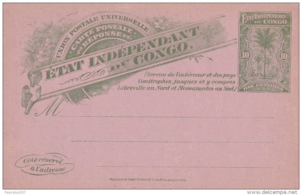 A27 - Entier Postal Du  Congo Old  Postcard Postal Stationery.. - Interi Postali