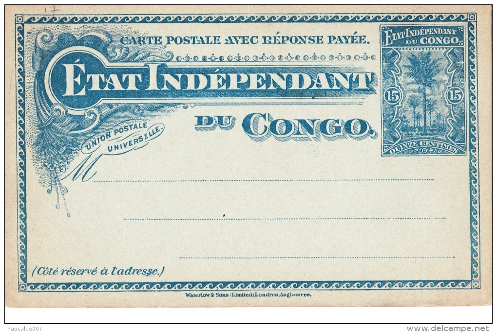 A27 - Entier Postal Du  Congo Old Unused Postcard Postal Stationery. - Interi Postali