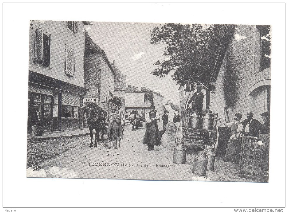 France, Midi Pyrénée, Lot 46, Livernon, Rue De La Fromagerie (reproduction) - Livernon