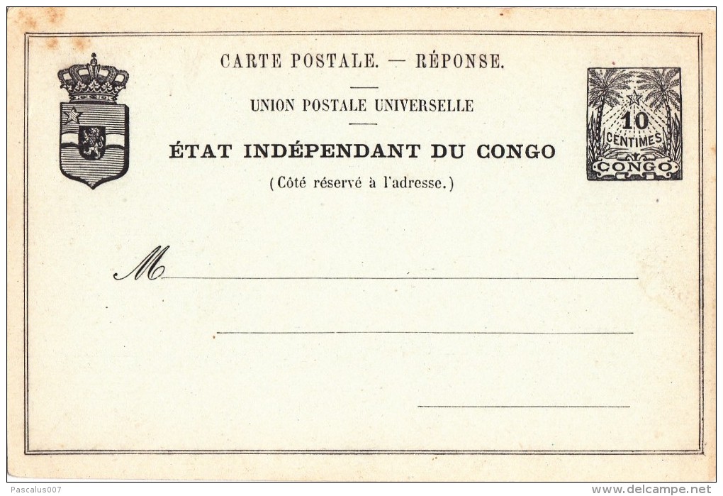 A27 - Entier Postal Du  Congo Old Unused Postcard Postal Stationery. - Interi Postali