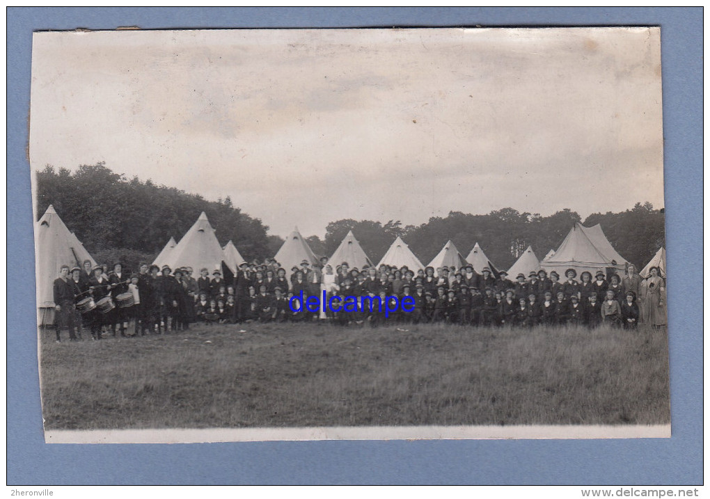 CPA Photo - BLAGDON  - The Camp Of GLB Of NEWCASTLE - " Girls Life Brigade " - Scoutisme Scout - 1921 - - Autres & Non Classés